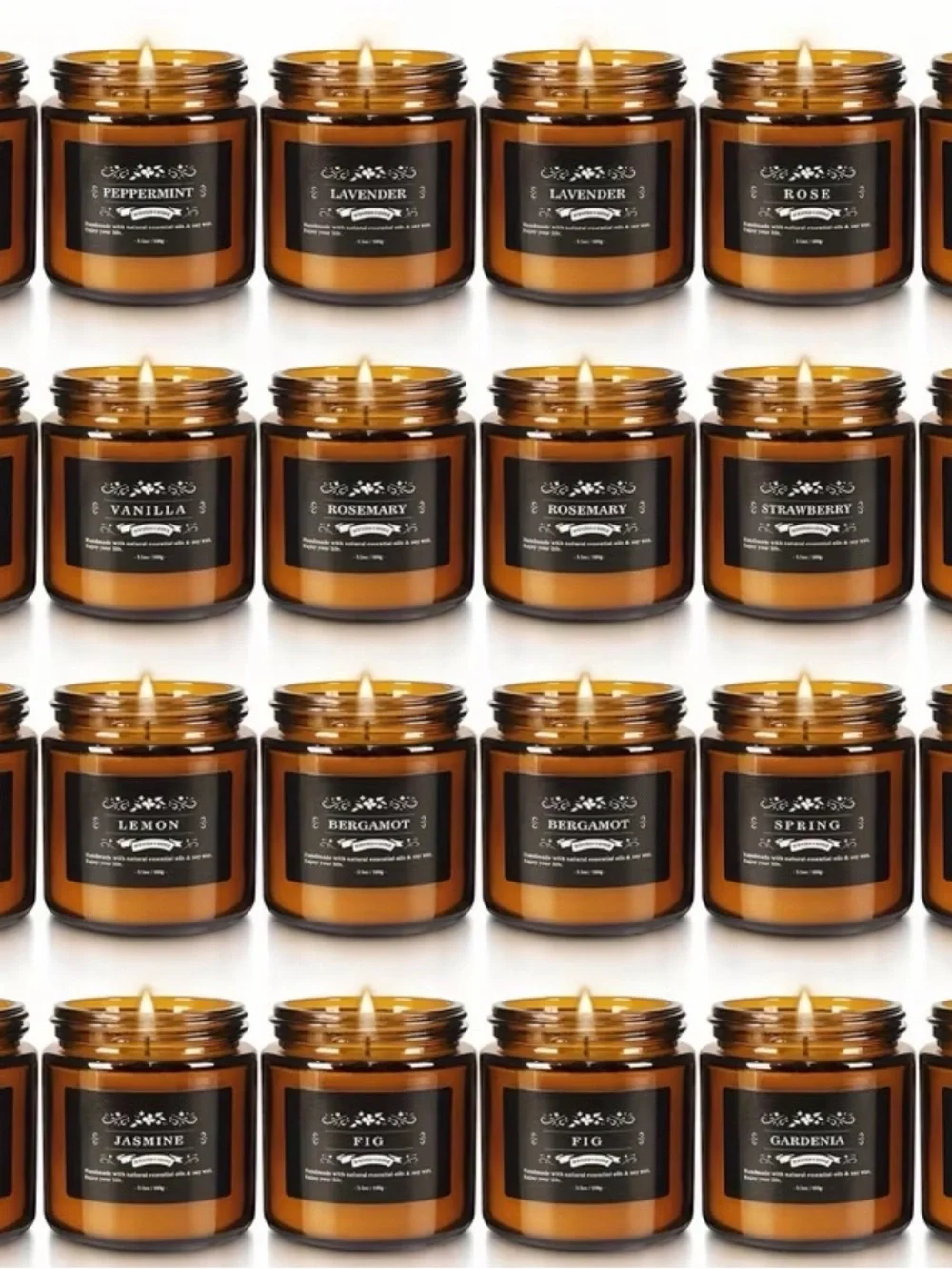 Scented Candle - Handmade Soy Wax Natural Essential Oils